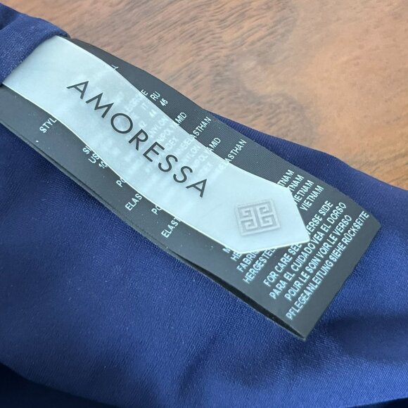 Amoressa Women's Sanskrit Kuta Maillot One-Piece Swimsuit Navy Stripe Size 10 - Picture 14 of 16